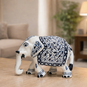 NIRMALA HANDICRAFTS Handcrafted Blue Pottery Metal Camel Figurine | Enamel Crafted Floral Pattern Statue | Indian Hand-Painted - Product Image 1