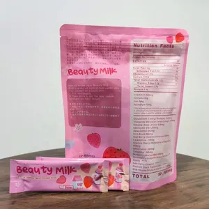 卸売プレミアムグルタコラーゲンパウダー日本のイチゴ美容ミルクコラーゲンドリンク輸出用