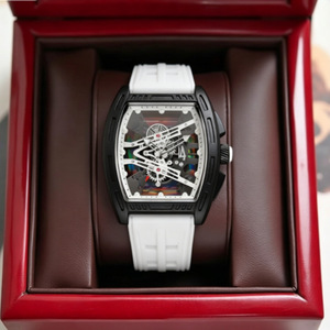 Reloj de Cuarzo Duan <span class=keywords><strong>Yao</strong></span> con Correa de Silicona, Esfera con Efecto Láser Personalizado, Luminoso, Estilo Ejecutivo para Hombre, Caja en Forma de Barril, en Stock - Product Image 5