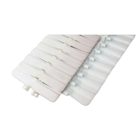 Chaîne plate XB175 en POM avec structure latérale flexible pour convoyeur de remplissage de bouteilles, taille personnalisée