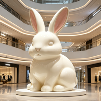 Prêt à être expédié : Présentoir en fibre de verre GRP haute dureté pour animaux de compagnie, idéal pour les centres commerciaux, les événements extérieurs et les expositions.
