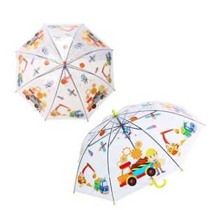 Parapluie transparent imperméable pour enfants de 19 pouces en gros avec logo personnalisé et impression sérigraphique pour usage promotionnel - Product Image 1