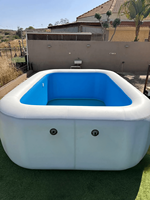 Piscine gonflable portable en PVC à prix réduit pour adultes et enfants, design pliable pour l'extérieur