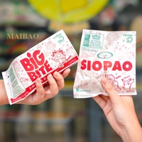 Sachets personnalisés biodégradables thermoscellables à trois soudures, sacs plats en papier kraft pour biscuits, bonbons et produits de boulangerie