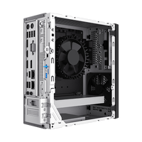 Boîtier d'ordinateur horizontal en plastique ultra-mini ITX SOHOO de 4 litres avec support SSD, ports USB 2.0/3.0, couvercle métallique, compatibilité VGA