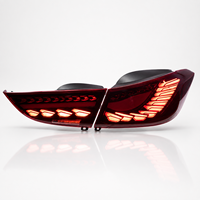 Feux arrière à LED BK pour Hyundai Elantra 2012-2016, design écailles de dragon, DRL, clignotants séquentiels, Plug & Play