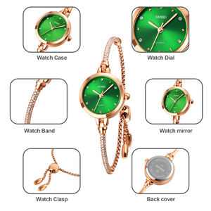 SKMEI 1805 femmes élégant or Rose en acier inoxydable Bracelet <span class=keywords><strong>montre</strong></span>-bracelet de haute qualité mode mouvement alliage boîtier <span class=keywords><strong>montre</strong></span> à <span class=keywords><strong>Quartz</strong></span> - Product Image 1