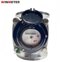Compteur d'eau Woltman durable DN80 en acier inoxydable 304/316L, type submersible à bride, pour installation extérieure, IP68