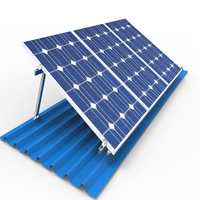 Système de montage de panneaux solaires photovoltaïques à toit plat inclinable réglable avec structure durable en acier inoxydable et aluminium, garantie 25 ans