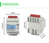 Compteur d'énergie sans fil triphasé IoT Acrel ADW300 sur rail DIN pour système de gestion de l'énergie, centre de données, stockage d'énergie photovoltaïque, WIFI