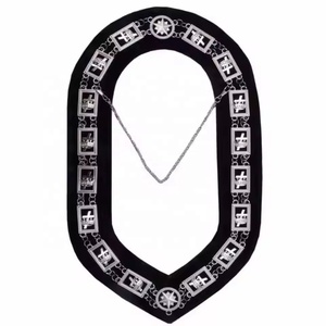 Collier de maître maçon Blue Lodge plaqué or sur velours bleu à vendre – Nouvelle qualité, prix bas - Product Image 1