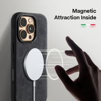 Étui de luxe en Alcantara pour iPhone 18 Pro Max – Coque de protection intelligente compatible avec iPhone 17/16/15/14 Pro
