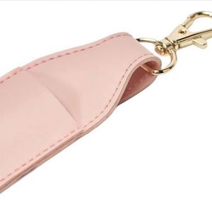 Portable PU <b>Leather</b> Lipstick Storage Case with Light <b>Keychain</b> Single Lipstick Makeup Organizer Bag - Product Image 4