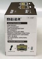 Radio rétro vintage MEIER M-156BT FM AM SW 3 bandes, radio rechargeable avec lecteur MP3 USB SD TF, radio en bois