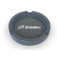 Cendrier compact en aluminium VAGRINDERS avec logo personnalisé - Portable, sans odeur, design antidérapant, options multicolores, léger (125g), pour usage domestique
