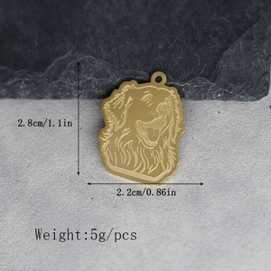 Collar de <span class=keywords><strong>perro</strong></span> de montaña Qiandi Happy Pyrenees, joyería de dibujos animados para mujer, amante de las mascotas, colgante de animales, accesorios de bricolaje - Product Image 4