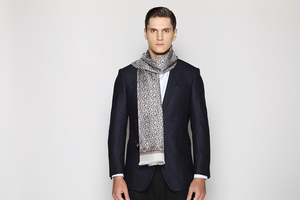 Écharpe longue en <span class=keywords><strong>soie</strong></span> pure pour <span class=keywords><strong>homme</strong></span> Danaxu, design personnalisé, impression numérique, automne, 160*28cm, 50g - Product Image 3