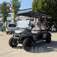 Voiturette de golf électrique longue portée 6 places avec batterie au lithium 72V, idéale pour les centres de villégiature et les hôtels