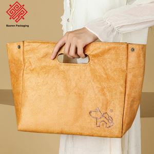 Sac de pique-nique isotherme en papier Tyvek perforé avec fermeture éclair, motif logo personnalisé, écologique, pour 2 personnes, lavable - Product Image 4