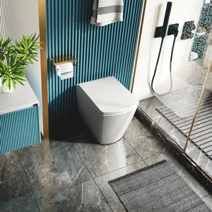 Caldo Toilette tridimensionale design quadrato bagno terra montaggio in ceramica per servizi igienici dell'hotel