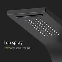 Datima — panneau d'écran de douche mural, système de robinetterie mitigeur, en aluminium noir, Massage Spa de pluie, salle de bains moderne