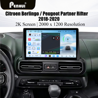 Penhui Smart Series Android Car DVD Player untuk Citroen Berlingo 2019 Peugeot Partner Rifter 2020 Radio GPS Navigasi CarPlay