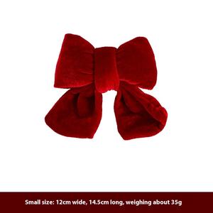 2025 franela roja colgante de lazo de Navidad decoración de boda elegante y adornos de árbol de Navidad - Product Image 6