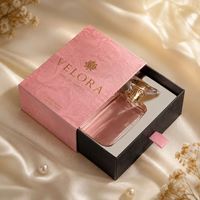 Emballage cadeau en carton rigide personnalisé avec tiroir, design de boîte coulissante pour flacon de parfum de 10 ml, modèles de conception