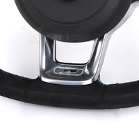 Volant en cuir semi-perforé R Line pour VW Volkswagen Golf 5 6 7 R Gti MK4 MK5 MK6 MK7 Jetta Passat CC B6 B7