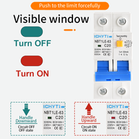 Disjoncteur différentiel CHYT 1P+N 20A 30mA RCBO 6kA courbe C avec protection contre les surintensités 230V rail DIN
