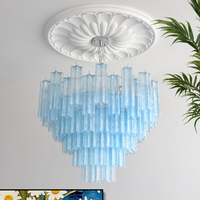 Lustre LED en fer et verre de style moderne français de luxe, hauteur réglable, pour villa, salon, hôtel, lampe suspendue
