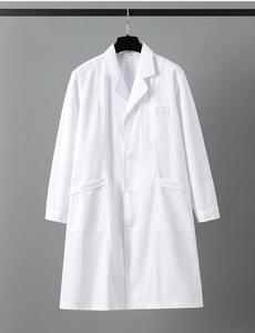 <span class=keywords><strong>Camice</strong></span> da Laboratorio Estivo Unisex Sottile Bianco per Studenti di Odontoiatria e Medici, Uniforme Medica Antirughe a Maniche Lunghe per Farmacie e Ospedali - Product Image 4