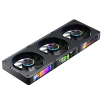 Ventilateur de boîtier Jonsbo ZC-360B noir, synchronisation ARGB, lumière ARGB, ventilateur PWM 3 côtés, ventilateur de boîtier d'ordinateur pour système de refroidissement PC, ventilateurs RGB