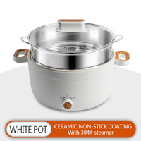 Marmite électrique multifonctionnelle antiadhésive 4 L-1000 W Chauffage rapide pour la maison et la fête Certifié CB