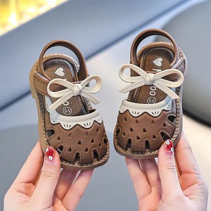 Yazlık Bebek Kız Sandaletleri Su Geçirmez PVC Yumuşak Kaymaz Tabanlı 0-3 Yaş Yürümeye Başlayan Çocuk Ayakkabıları - Product Image 3