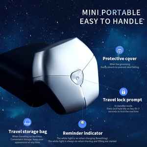 Mini rasoir rotatif rechargeable portable, double lame, utilisation humide/sèche, étanche IPX7, léger, USB, pour les voyages, pour hommes, usage domestique - Product Image 4