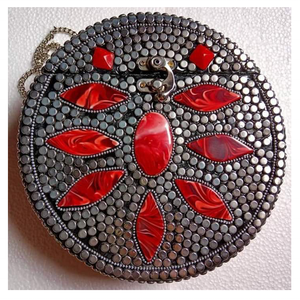 Bolso de mano de lujo con marco de monedero de Metal para mujer, bolso de noche con mal de ojo, patrón de letras para boda, bolso de mensajero para mujer nupcial - Product Image 2