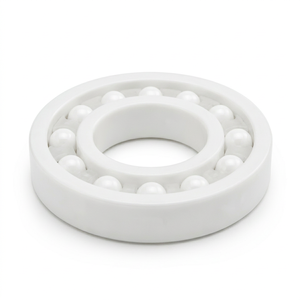 Rodamiento rígido de bolas con bolas de cerámica de circonio 6308, jaula de PEEK/PTFE, 40x90x23mm, PEEK / Plástico cerámico completo - Product Image 1