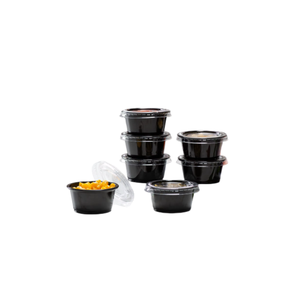 Clear Disposable Restaurant Small Plastic <b>Sauce</b> Containers Portion Cup with Lids - Product Image 1