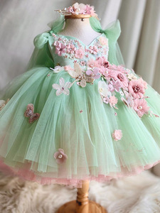 Especial Popular <span class=keywords><strong>Lolita</strong></span> princesa vestido 2025 nuevo tutú niñas cumpleaños vestidos niños flores niñas vestido fiesta Boutique disfraces - Product Image 3
