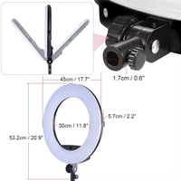 96W yidoblo fd-480 Ringlight 18 pouces 3200k-5500k Dimmable Phone Professional Photographic Lamp Led 18 pouces Ring Light avec support