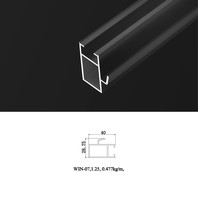 Profilé en aluminium blanc avec revêtement en poudre noire pour fenêtres et portes, profilé en aluminium pour portes et fenêtres, profilés en aluminium fins