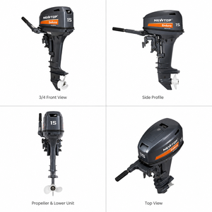Motor fueraborda de 2 tiempos 15hp 6B4 63V 250cc 11kW a <span class=keywords><strong>gasolina</strong></span> para embarcaciones, encendido CDI, tanque de combustible de 24L, arranque manual, para barco de pesca - Product Image 2
