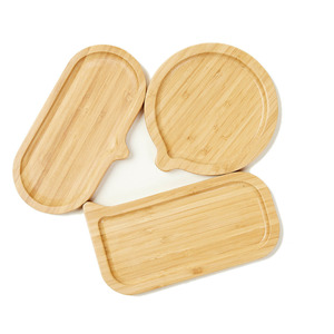 Fujian manufacturers produce bamboo, rubberwood, and solid wood <b>dinner</b> plates, round plates, fruit plates, and Japanese-style - Product Image 4