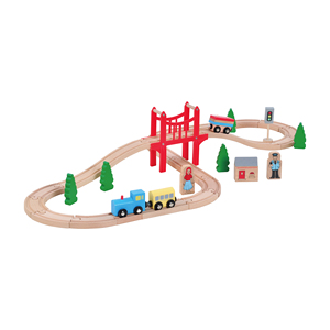 Giáo Dục Học Tập Mô Hình Động Vật Đại Dương 40 Cái Vòng Đường Sắt Đồ Chơi Đường Bằng Gỗ - Product Image 5