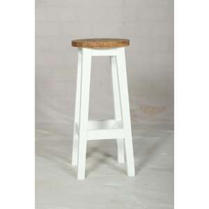 Muro Stool <b>in</b> <b>White</b> and Natural Nordic Simple Solid Wood Small Coffee Table Movable Solid Wood Side Table - Product Image 2