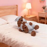 Peluche Ours Mignon en Pyjama, Jouet Apaisant pour le Sommeil, Compagnon de Nuit pour Filles, Cadeau d'Anniversaire