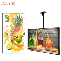 32 "43" 50 "55" pulgadas montado en la pared tablero de menú inteligente pantalla táctil LCD TV publicidad pantalla para restaurante