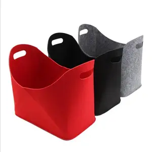 Collapsible Convenient Organizer Basket Felt Storage Basket Felt Pet Dog Cat Toy Storage