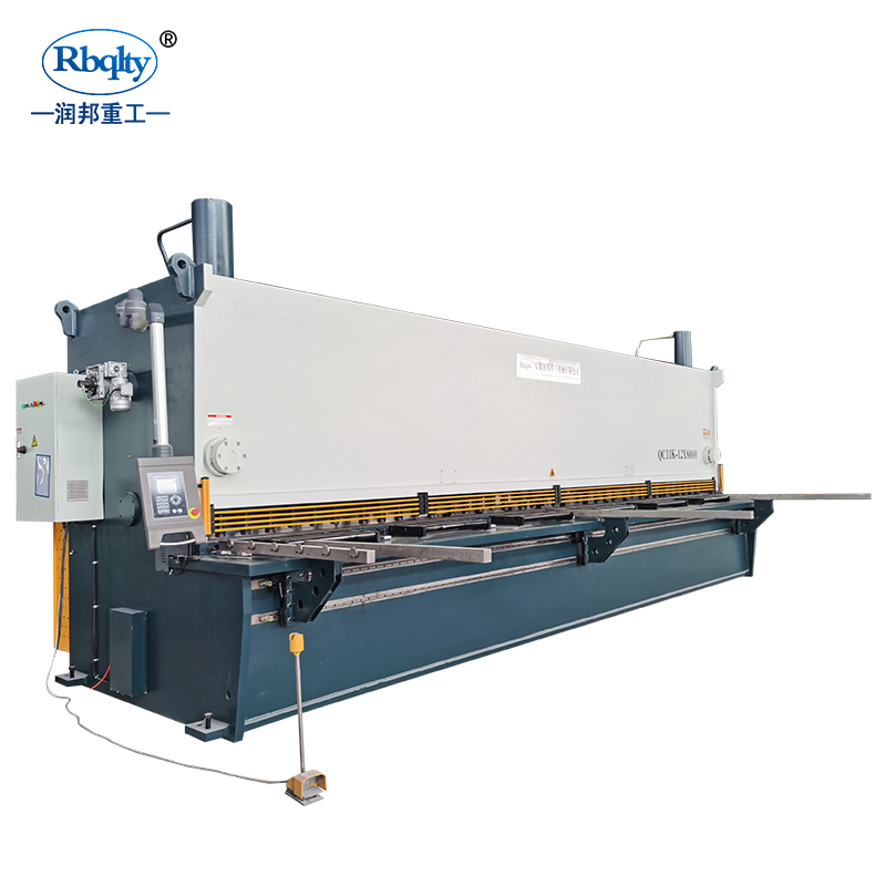 CNC hydraulic guillotine shearing machine cut metal sheet 8m length